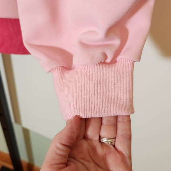 Sequin Cowgirl Boots Pink Sweatshirt, Size Large - Picture 7 of 9